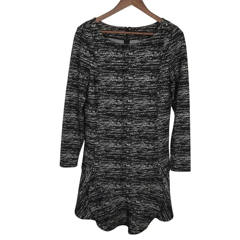 Banana Republic Black White Stretch Dress Women 12 Classic Corpcore Business - Picture 1 of 7